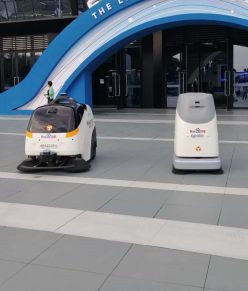 What is the function of floor scrubber machine?